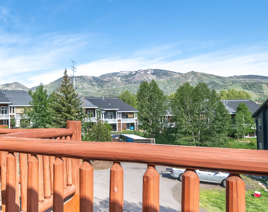 view of Steamboat Ski Resort from the private balcony