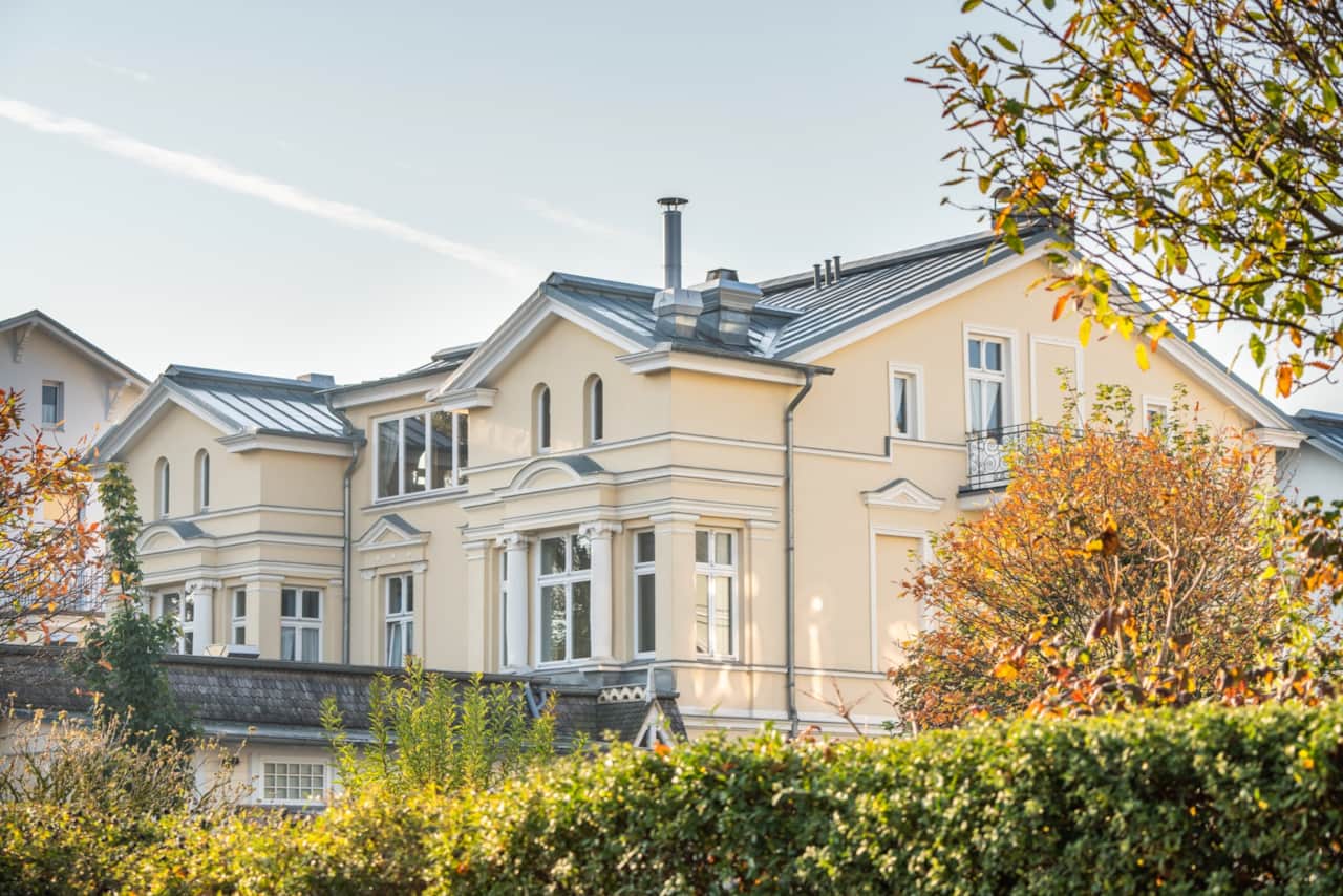Blick auf die Villa