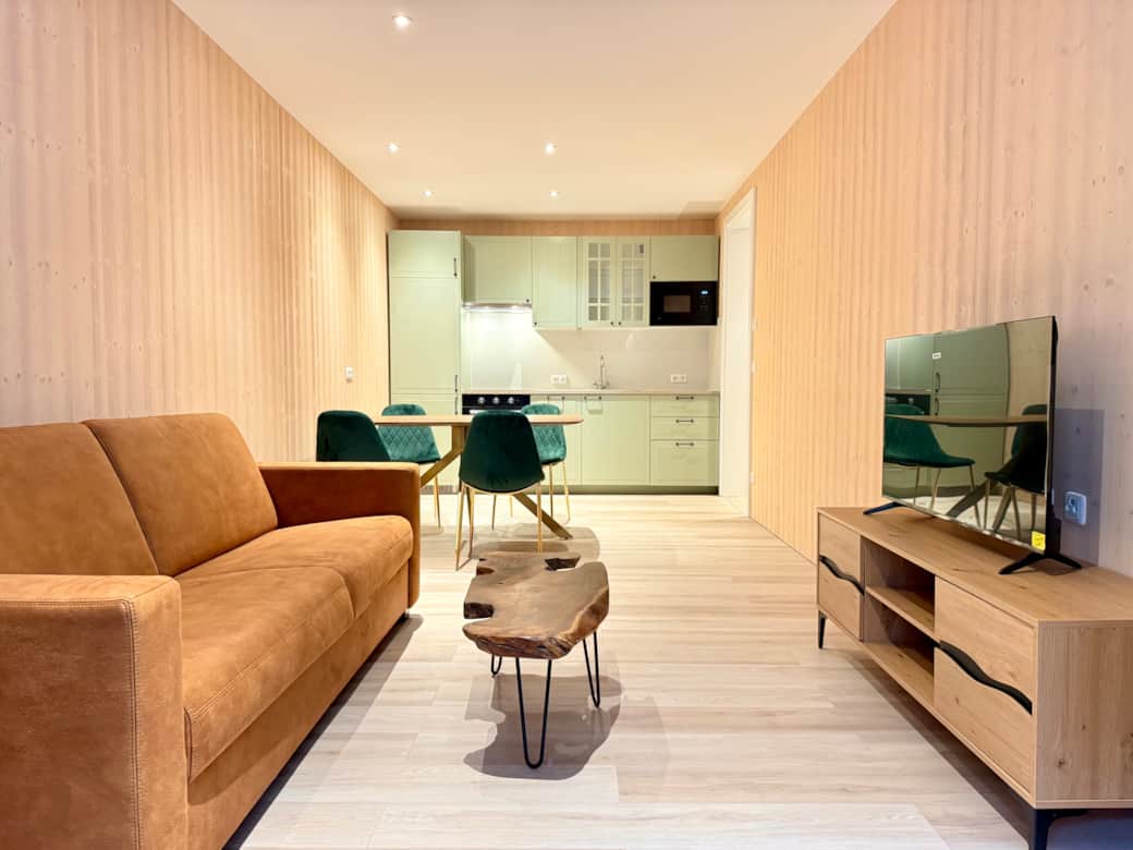 cozy living room with dining area