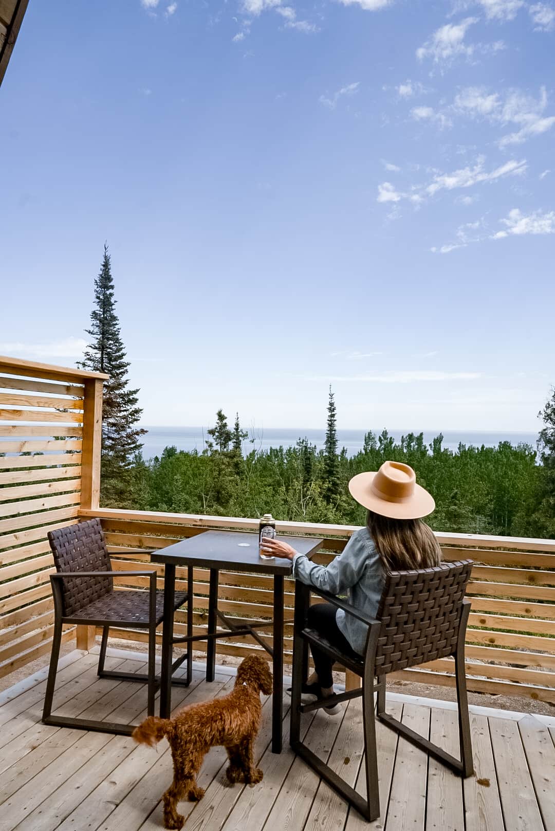 Breathtaking views of Lake Superior on private deck