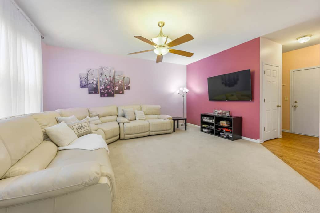 Main living room with board games and 4k smart TV