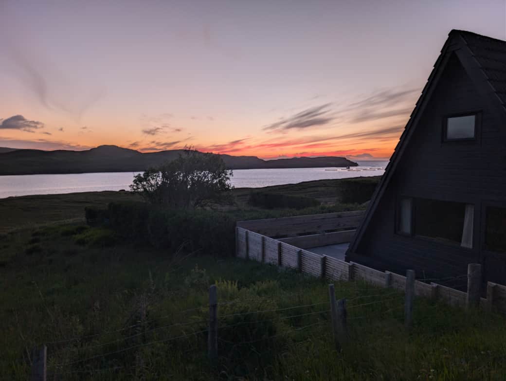 The Chalet Back at night