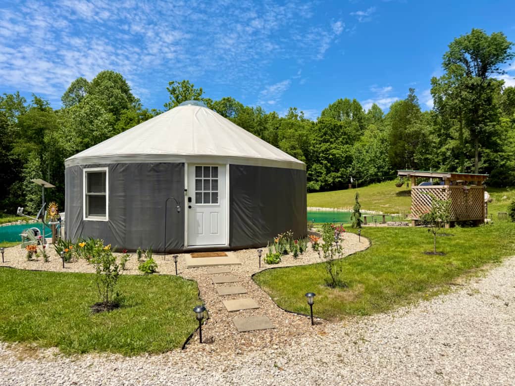 The entry of the yurt, where the escape begins The entry of the yurt, where the escape begins