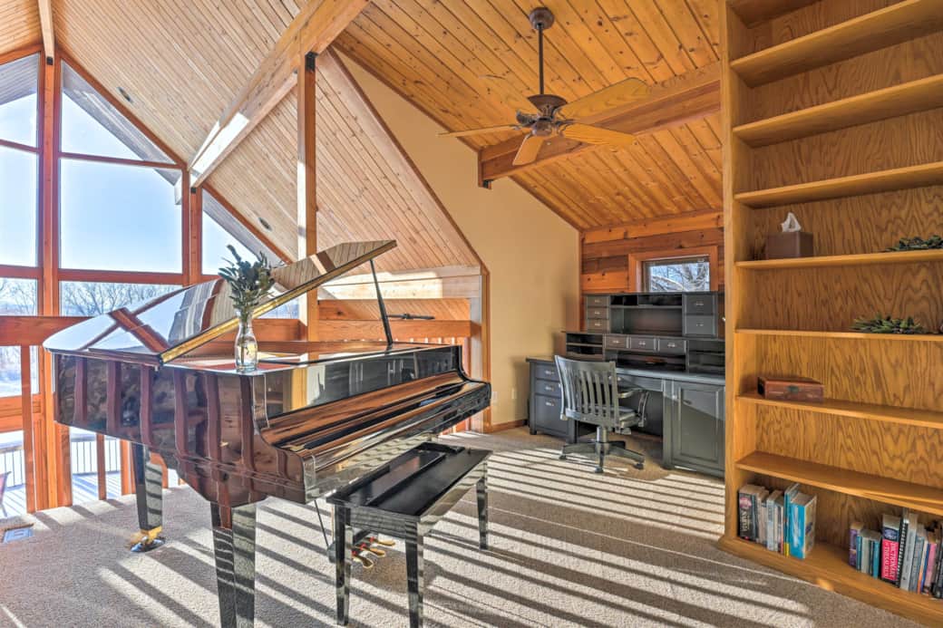 Upper Level | Kawai Baby Grand Piano | Desk