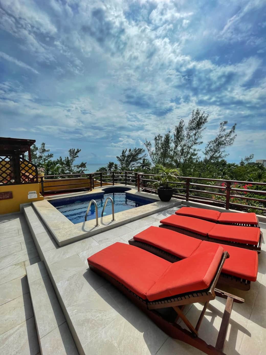 Another view of private pool overlooking ocean Another view of private pool overlooking ocean