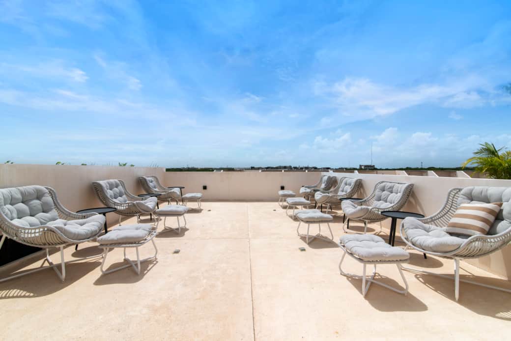 Rooftop lounge perfect for a nightcap or relaxing anytime under the beautiful sky. Rooftop lounge perfect for a nightcap or relaxing anytime under the beautiful sky.