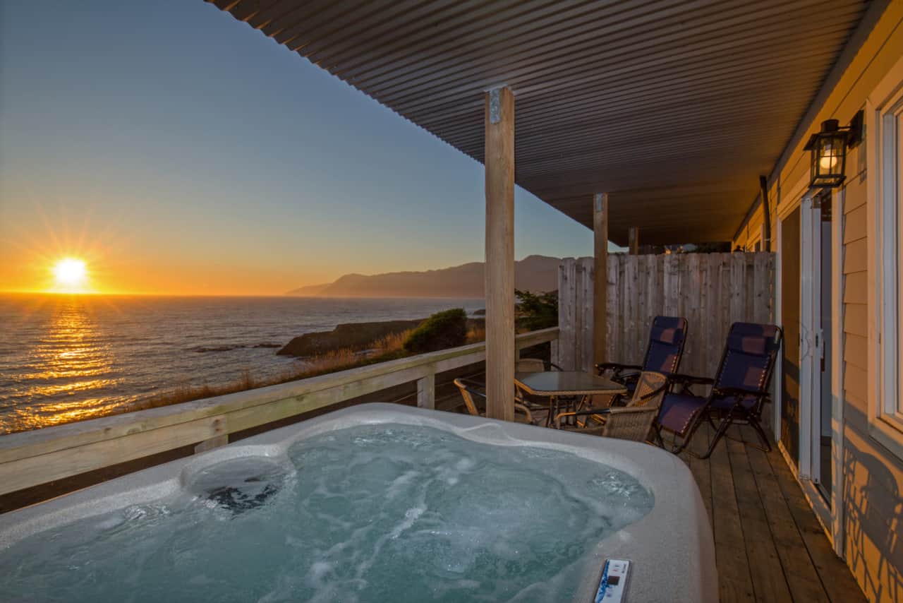 View from the  unit Magnificent overlooking the pacific, King Range Mountains 