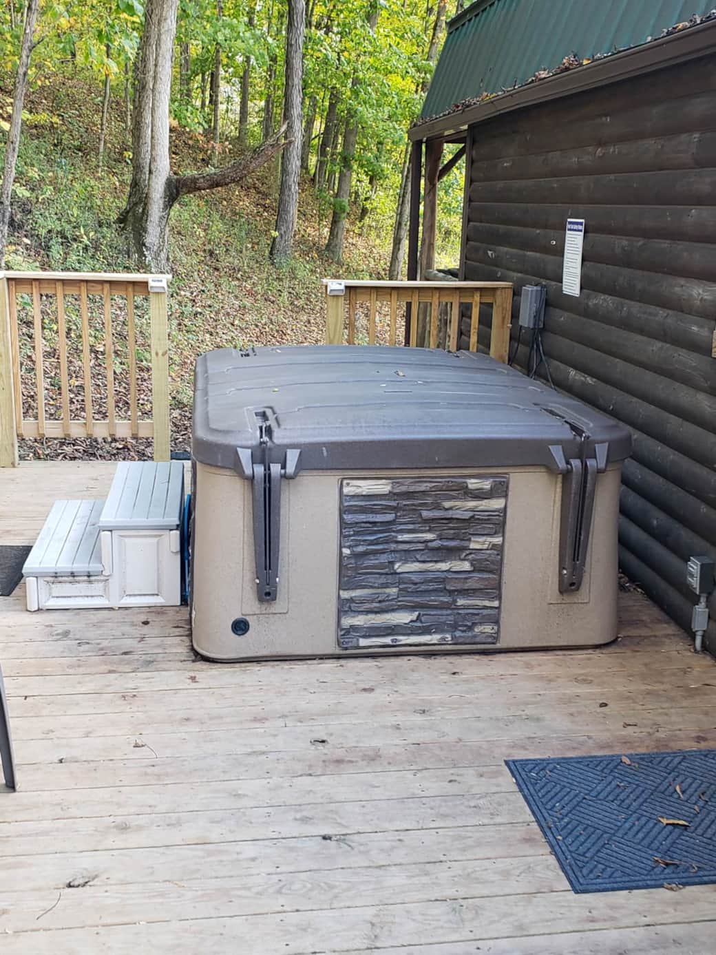 Hot tub on private deck