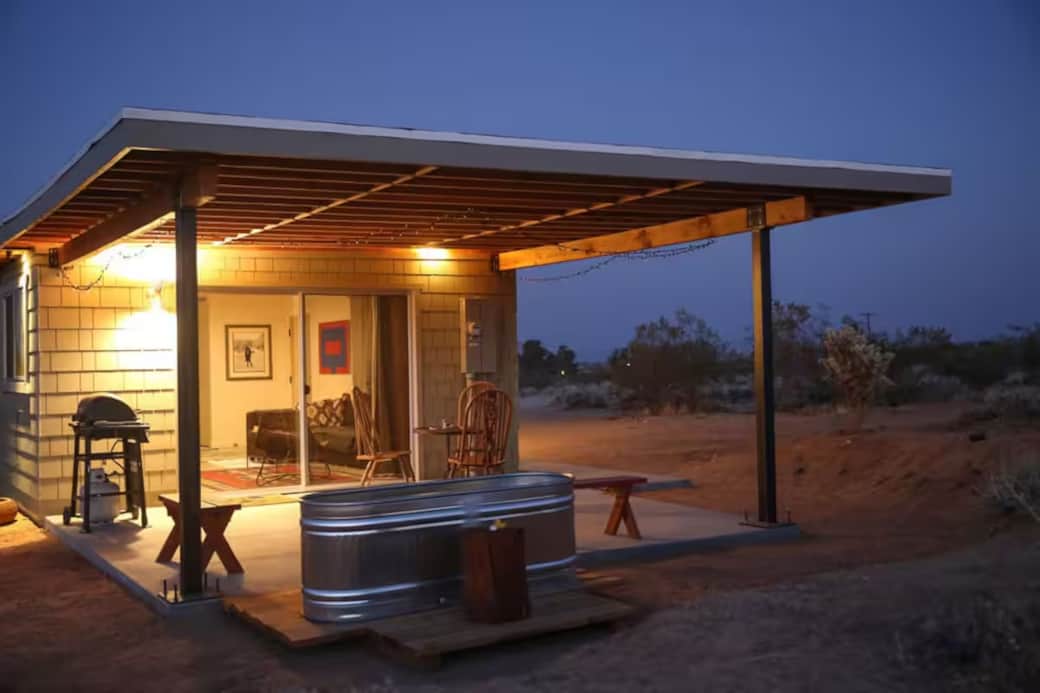Motel California - Back Patio Views at Night