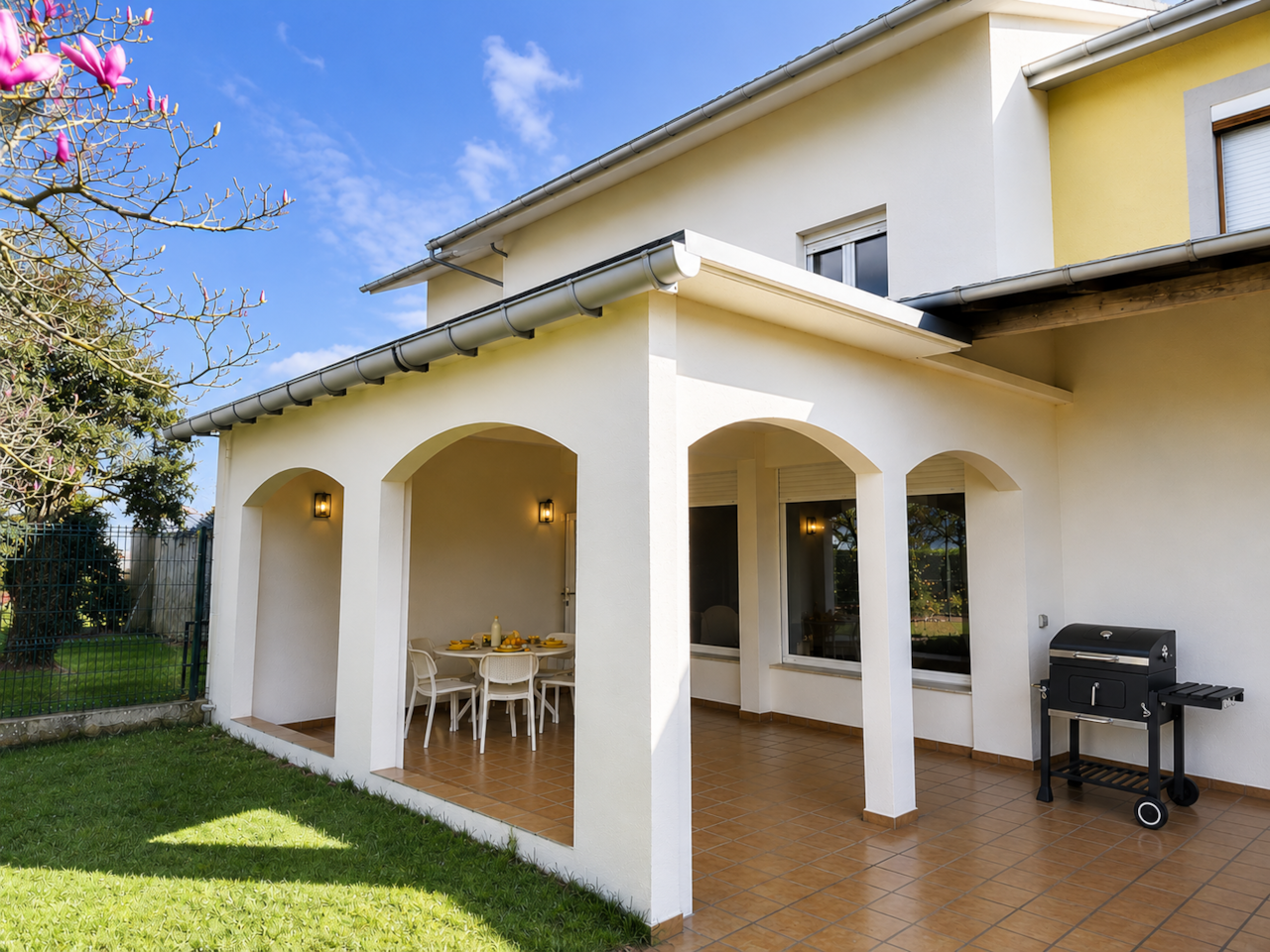 Terraza con barbacoa