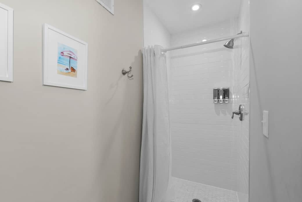 Newly renovated full shower- off 2nd bedroom