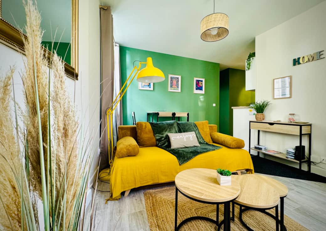 Salon chic arty et cosy