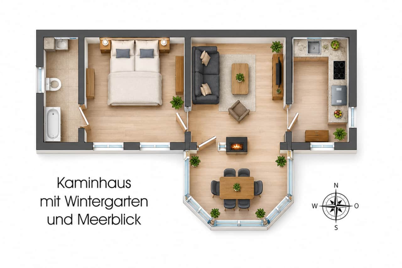 Kaminhaus 001 Grundriss