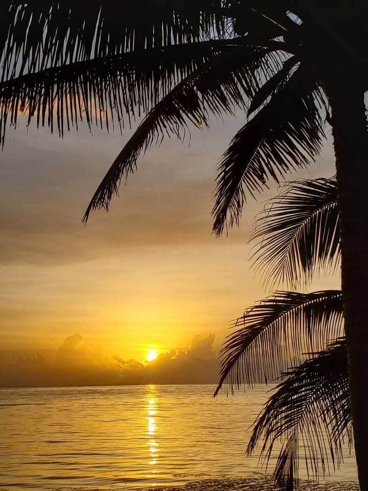 Sunrise on our beach 