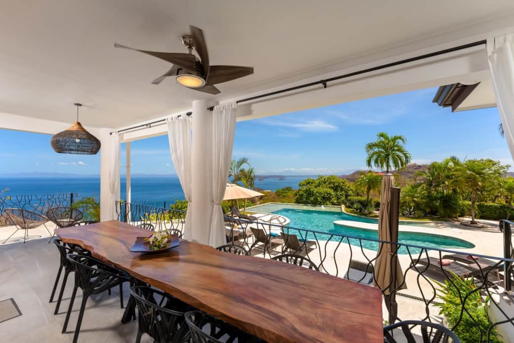 Our dining terrace can seat 12 comfortably