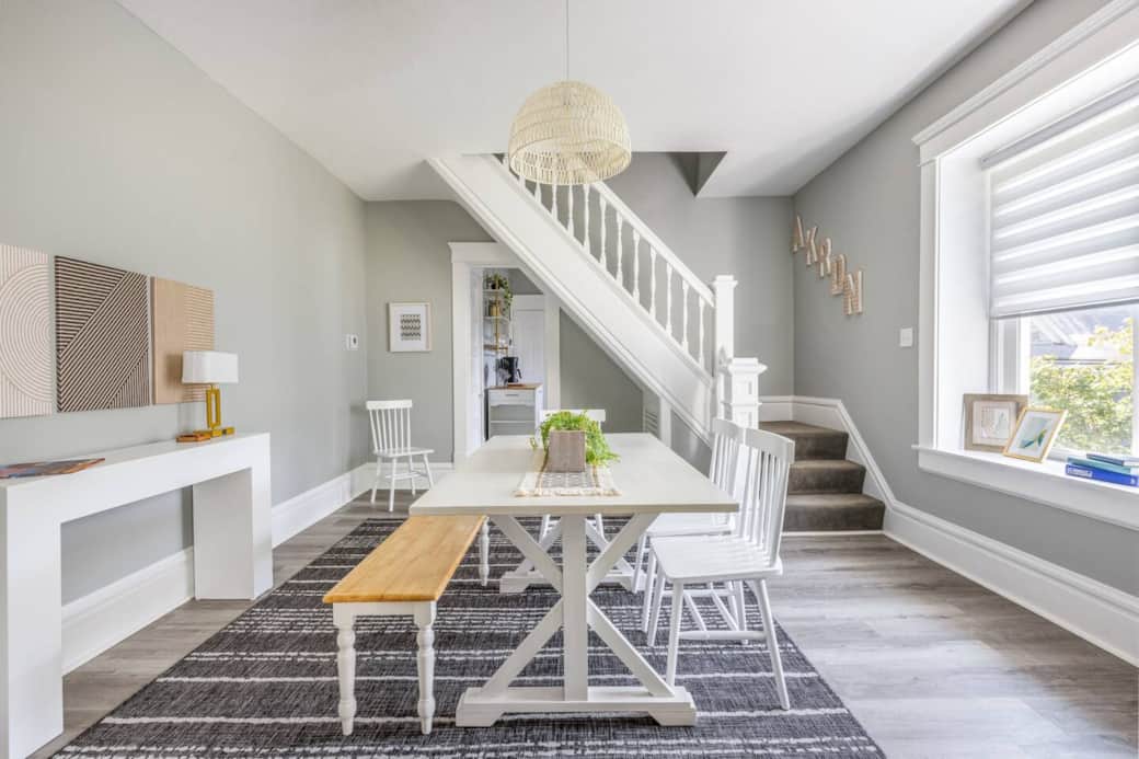 Dining Room with Large Windows Dining Room with Large Windows