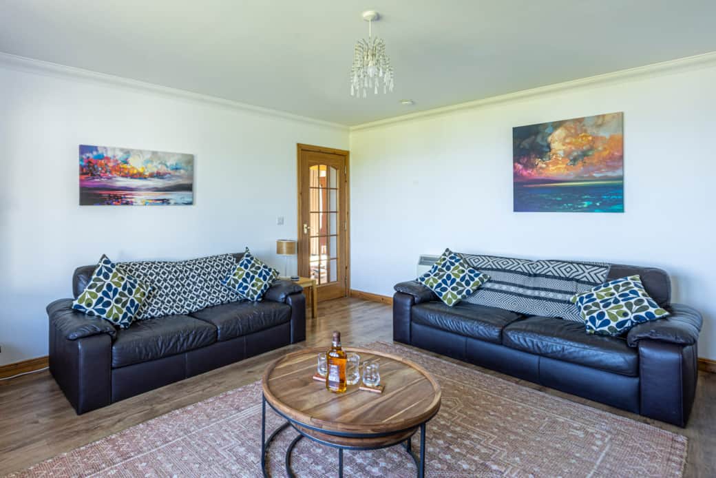 Living room with great view over Small Isles Bay