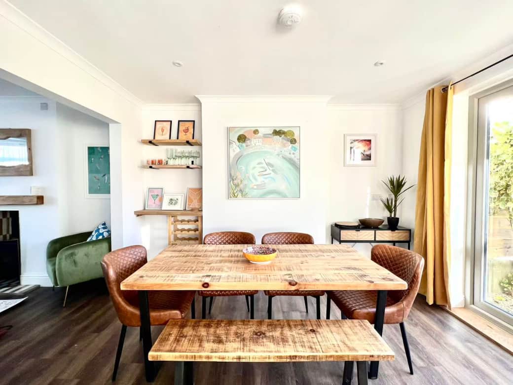 Dining Area, Wine Rack and Cocktail Station 