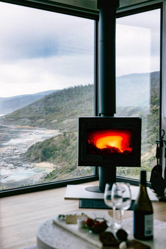 Cosy wood fire, and that view! Cosy wood fire, and that view!