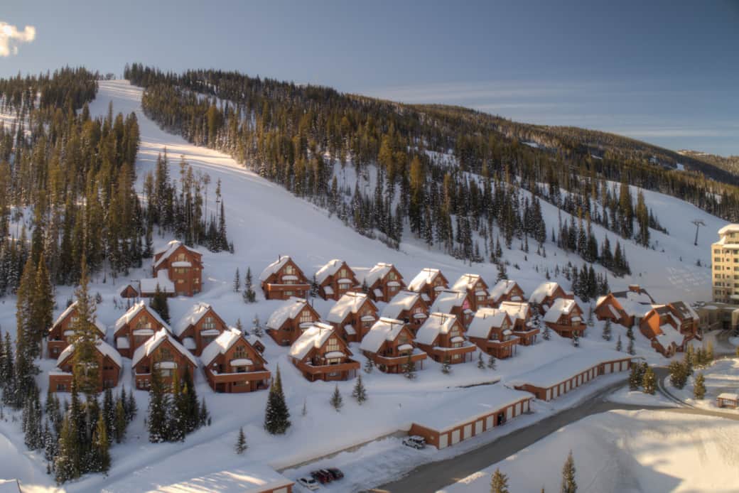 Aerial view of Arrowhead Chalets
