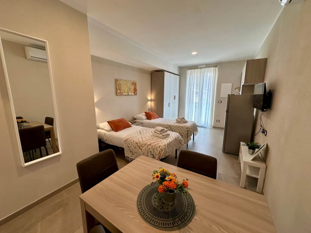 Living room and sleeping area