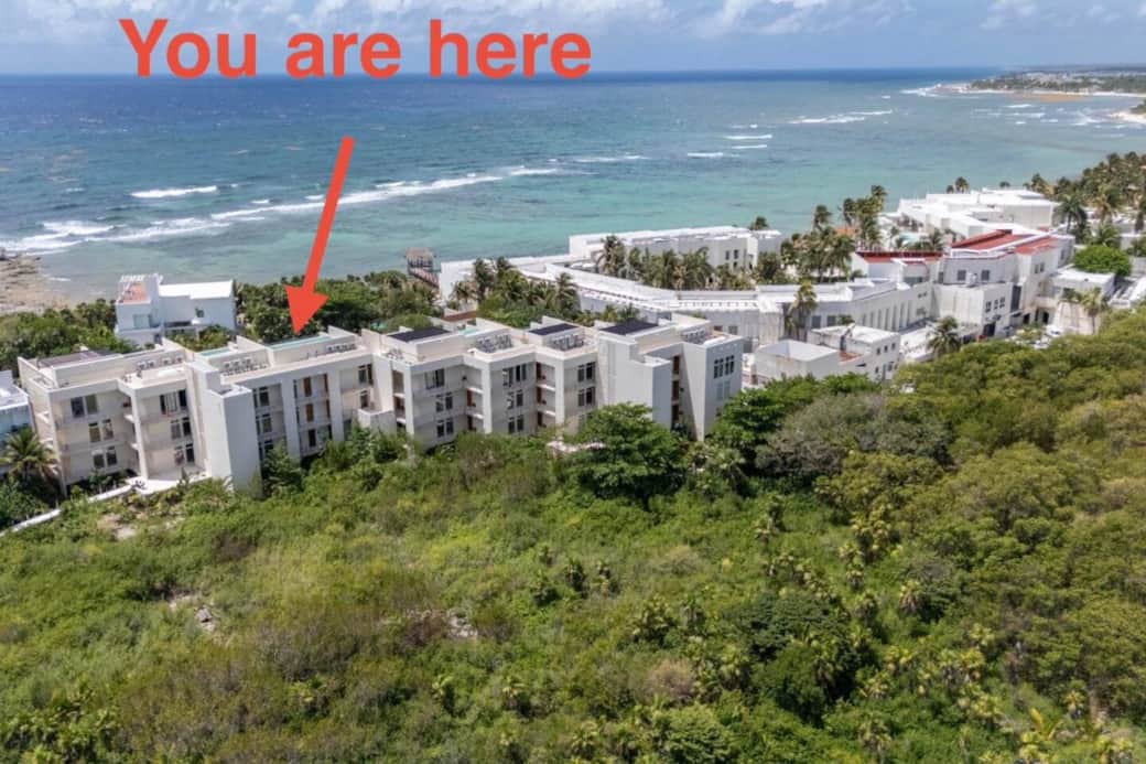 Experience awe-inspiring views from above! Our coastal sanctuary, nestled along the Caribbean Sea, provides a mesmerizing aerial perspective of paradise.