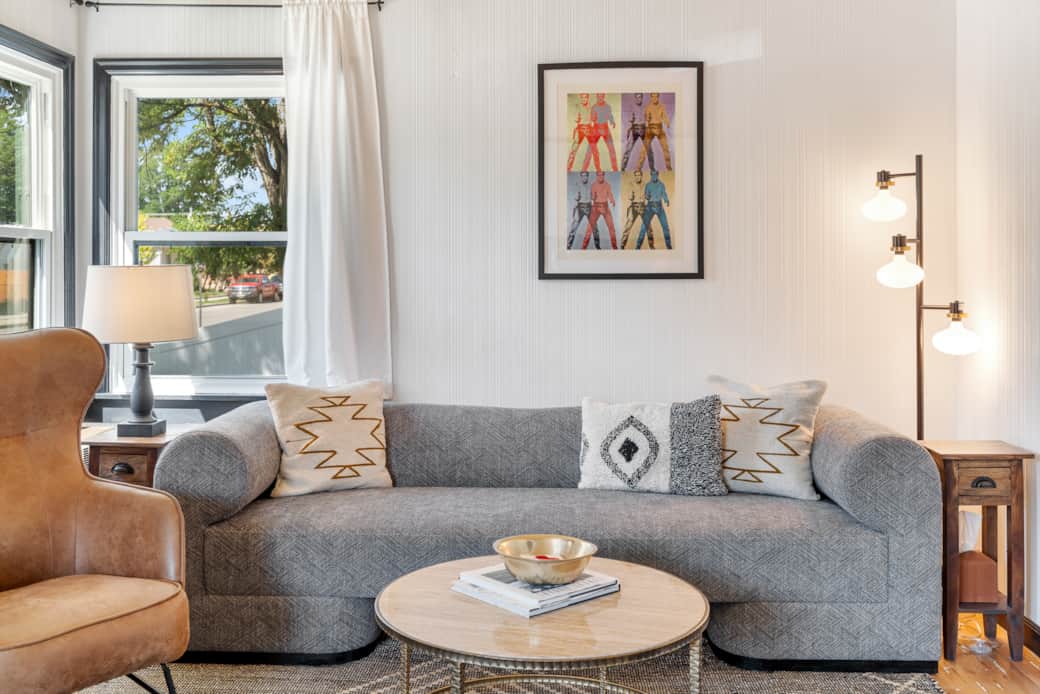 Sink into the plush sofa, stream your favorites on the TV, or curl up with a book for some RNR.