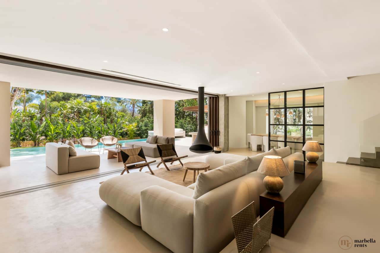 Outdoor and indoor lounge.