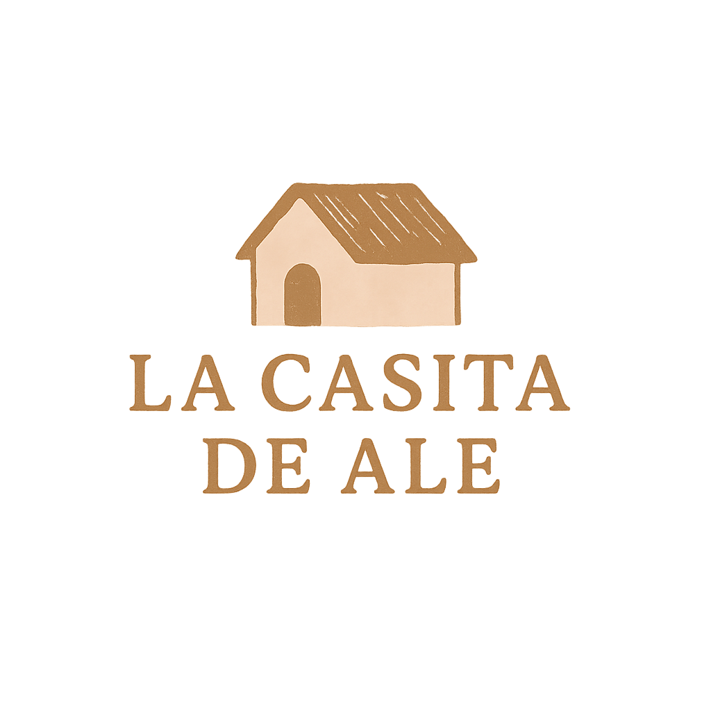 La Casita de Ale - Casa rural con encanto cerca de Toledo y Puy du Fou Logotipo de La Casita de Ale con icono de casa y texto en tonos cálidos