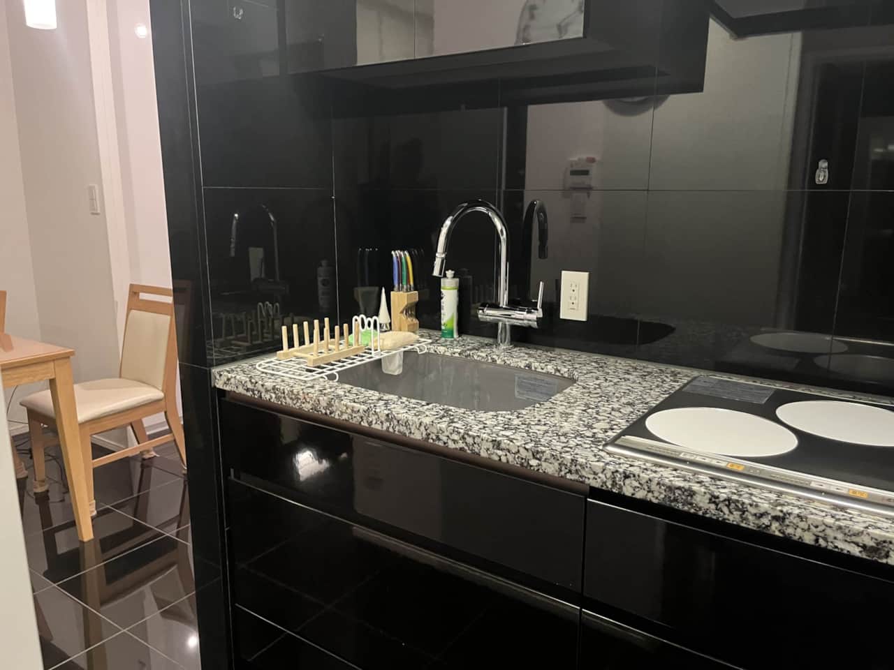 Kitchen space |  Stylish and  Modern| Tokyo Family Stays | Conoe Sanbancho | Chiyoda Tokyo |
