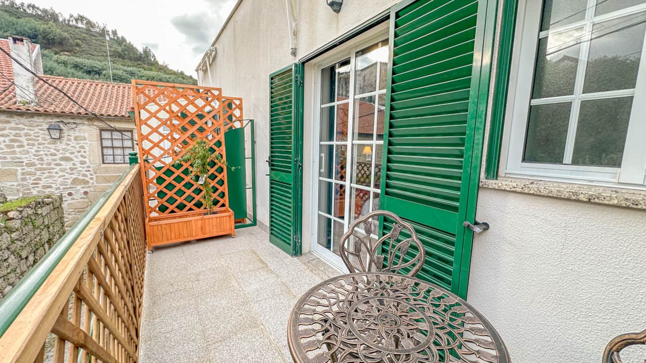 Attached balcony.
