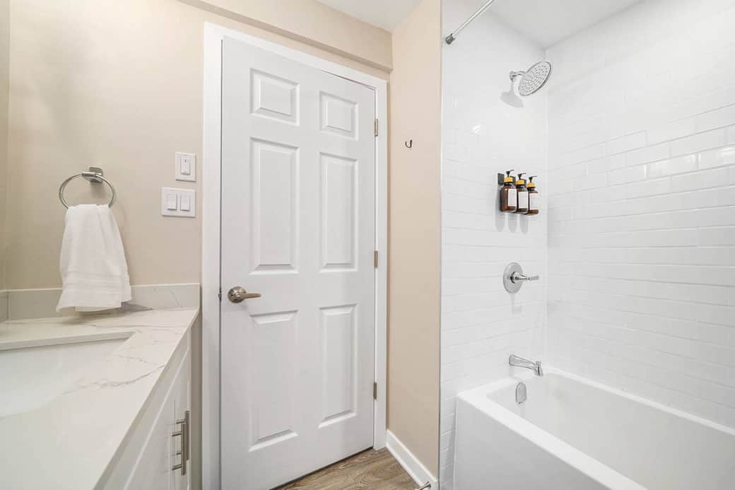 For your convenience, shampoo, conditioner, body wash, and a hairdryer are provided in the main bath For your convenience, shampoo, conditioner, body wash, and a hairdryer are provided in the main bath