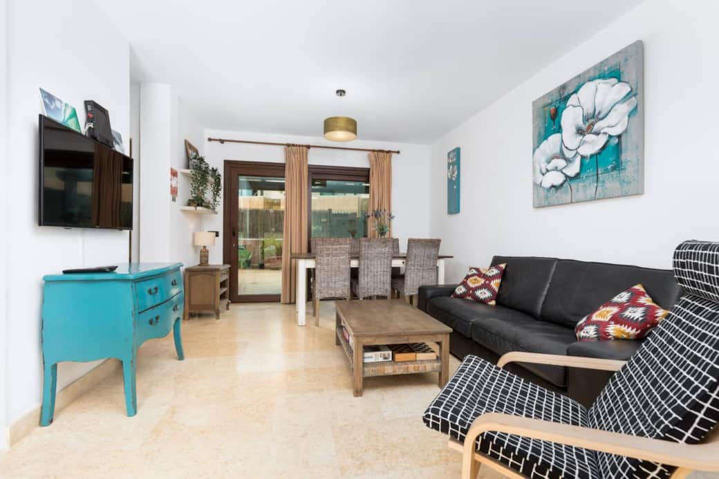 Ground Floor Lounge with 42" Smart TV Dining table and 3 seater sofa Ground Floor Lounge with 42" Smart TV Dining table and 3 seater sofa