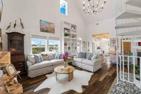 Sink into the plush sofa (Queen memory foam mattress pull out)  or loveseat and bask in relaxation.