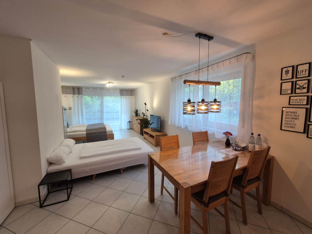 Gesamte Unterkunft (Ausziehsofa ausgezogen)