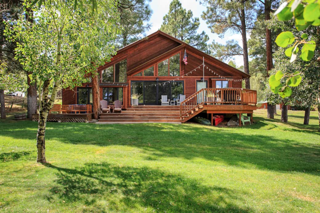 Back of house from lake edge