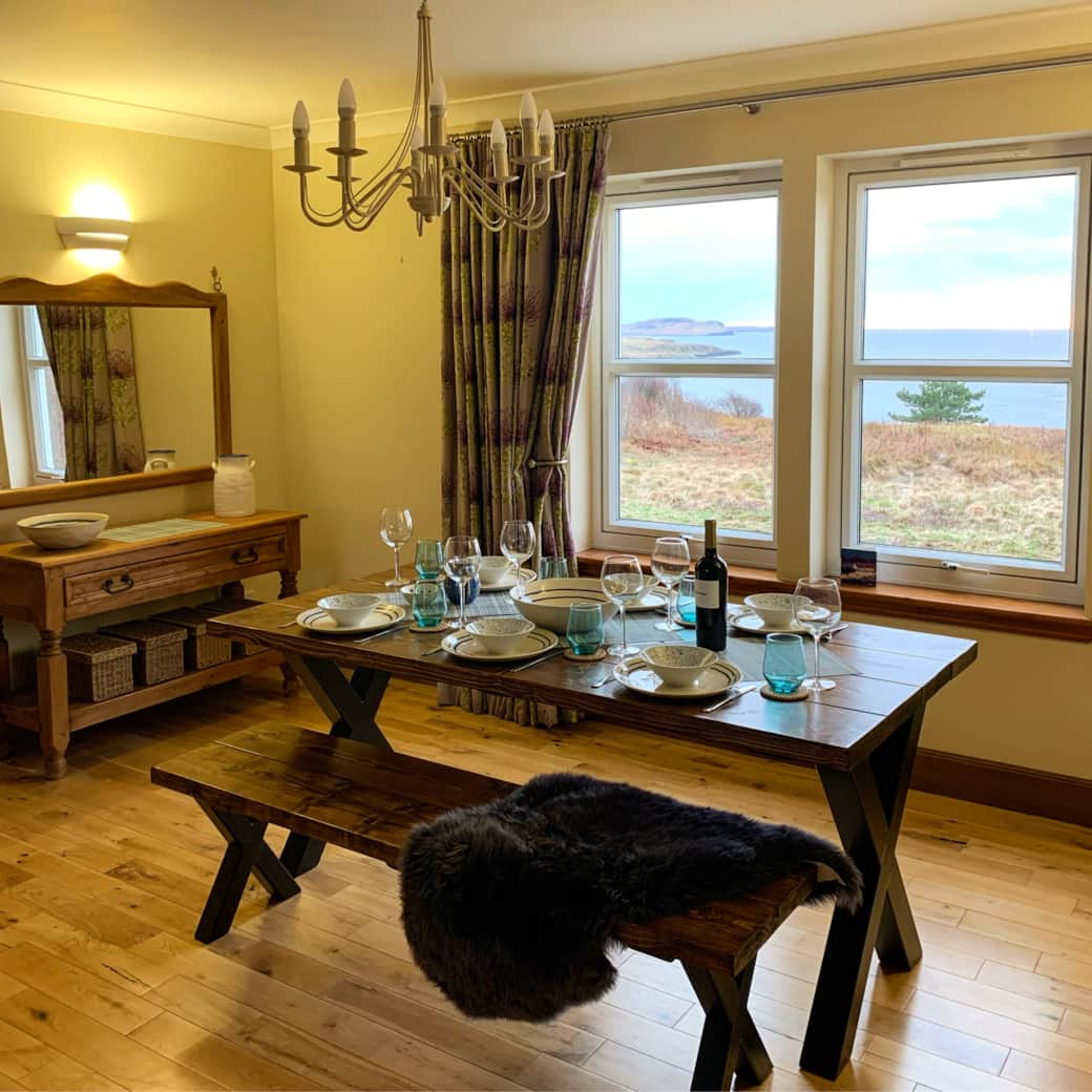 Dinner with a view. Open kitchen and dining area. Dinner with a view. Open kitchen and dining area.