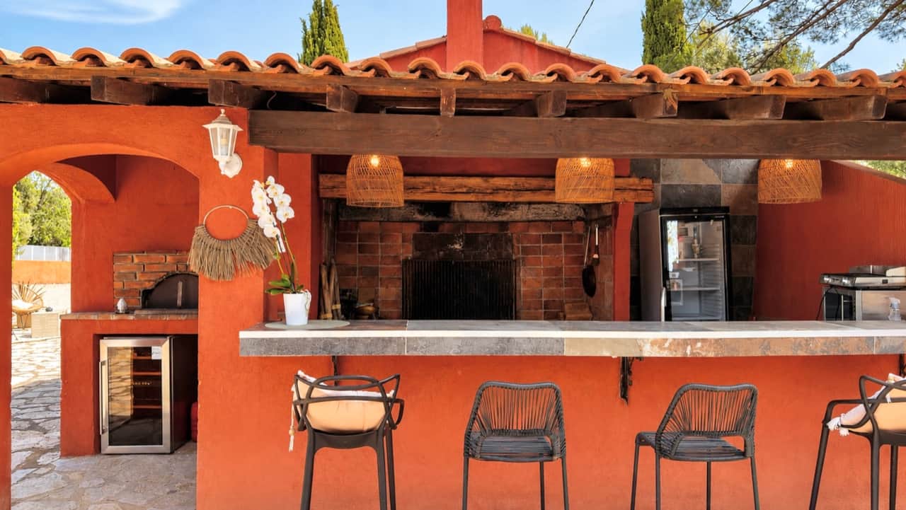 Cuisine exterieur four à pizza barbecue