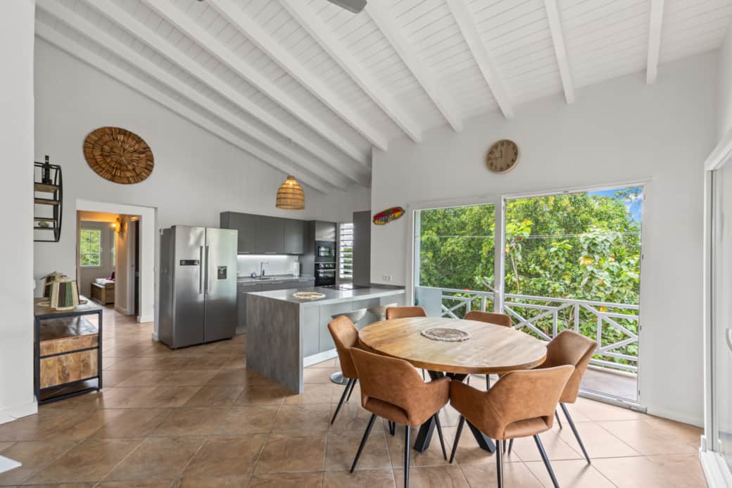 Kitchen and dining area
