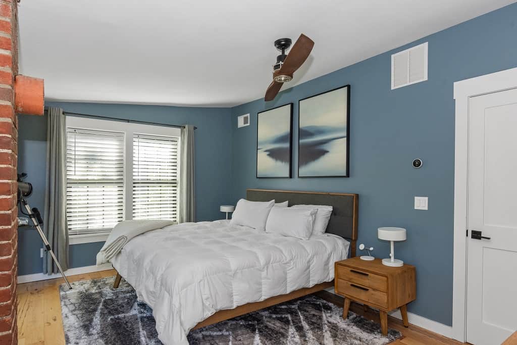 Wake up to peaceful pond views from the comfort of your master suite.