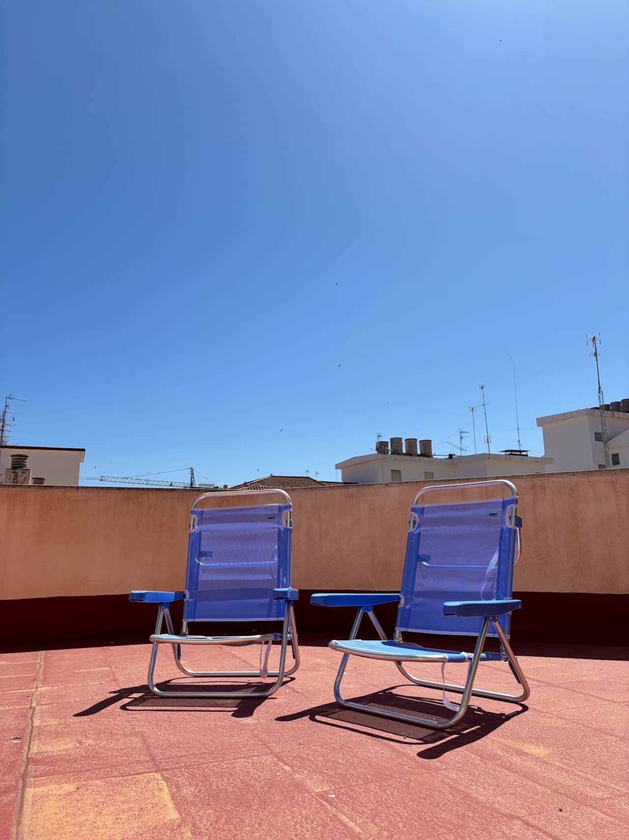 Shared community rooftop terrace
