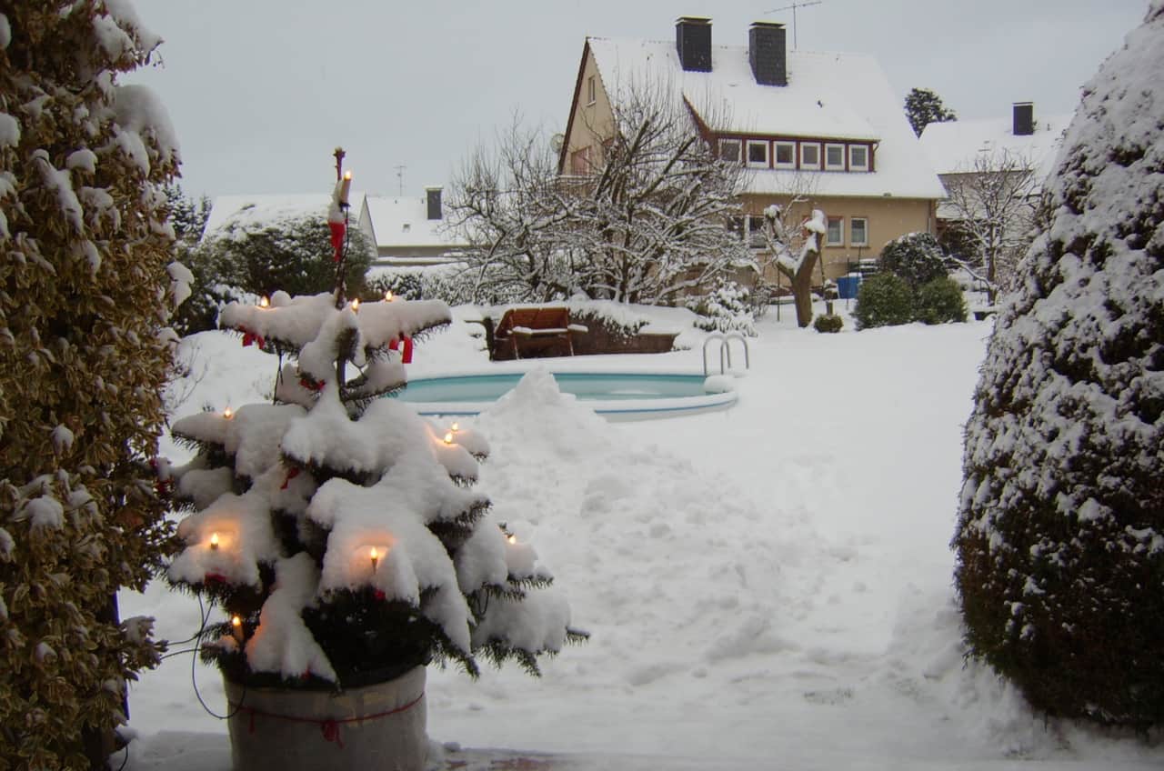 Winter Weihnachten Garten