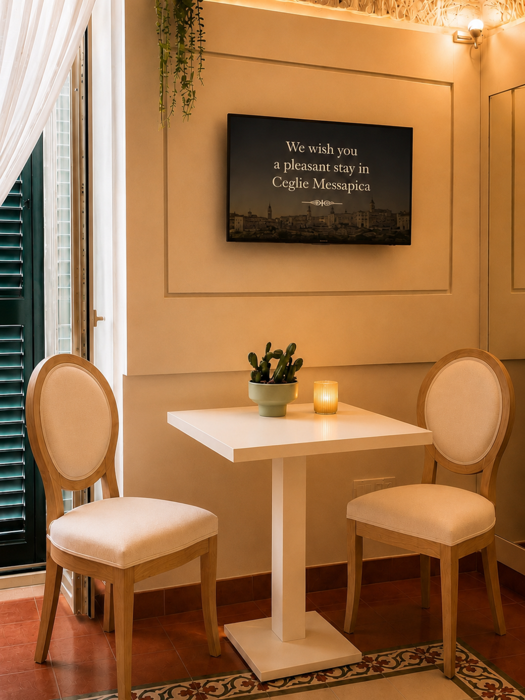 Dining nook for two