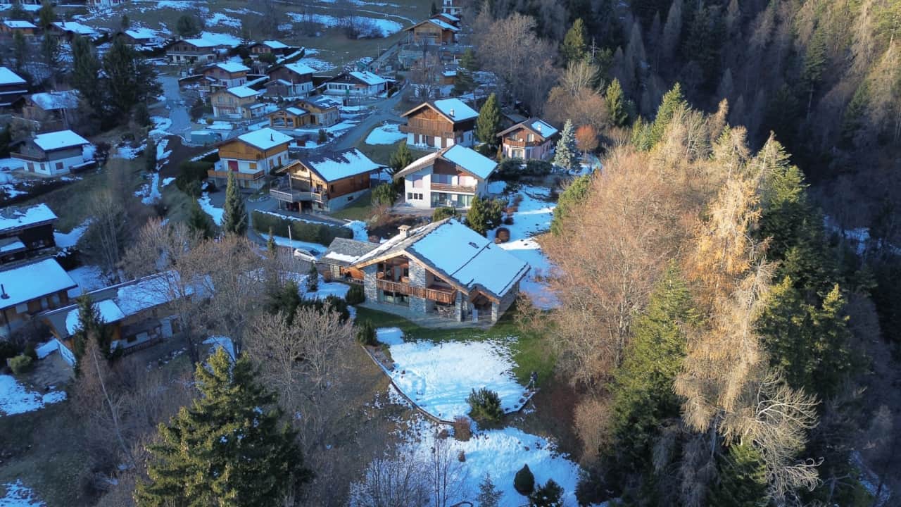 Chalet vue drone
