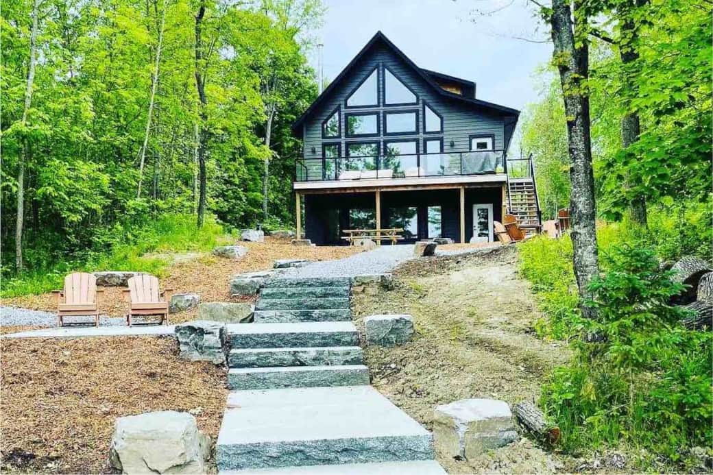 Cottage view from dock