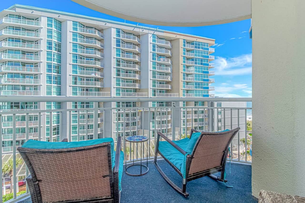 Private balcony with seating for morning coffee or evening cocktails