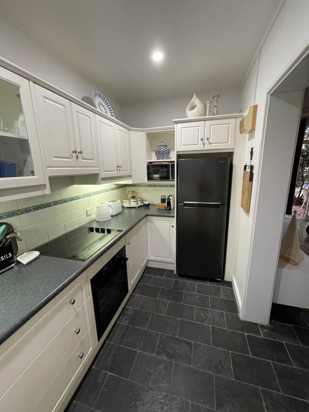 Cook your favourite cuisine in the well appointed kitchen, stocked with all the condiments you would need to create a delectable delight.