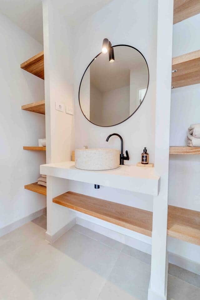 Bathroom with all wooden details 