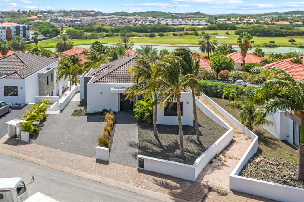 Parking in front of the villa.
