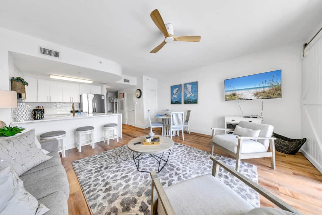 Living Room and View of Counter Bar